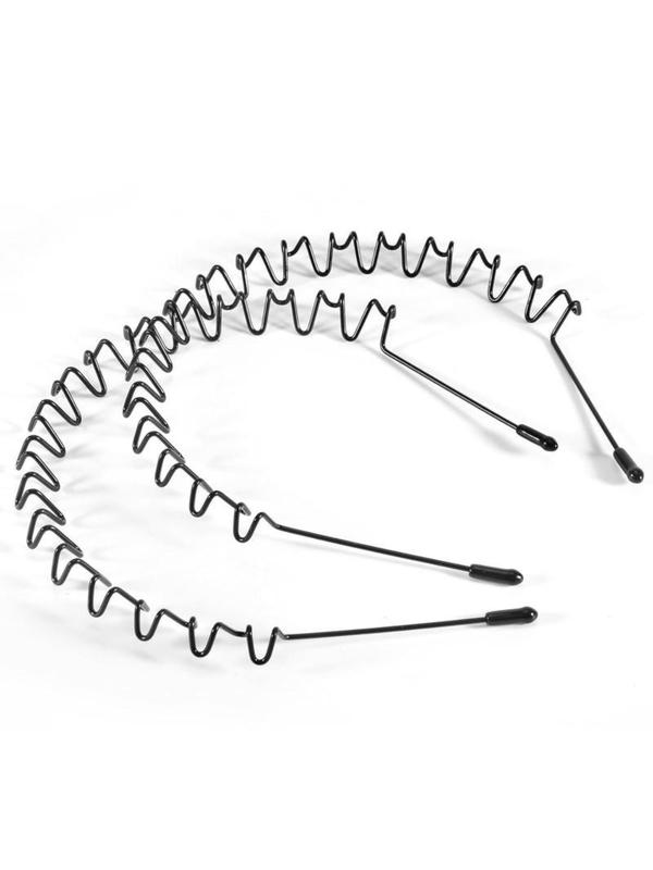 Metal Wave Hairbands, Unisex Sporty Design, Non-Slip Invisible Wear, Suitable for Daily Use & Outdoor Activities, Comfortable & Durable
