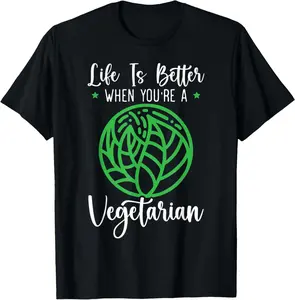 100% Cotton Plant Vegetarianism Vegetable Vegetarian T-Shirt
