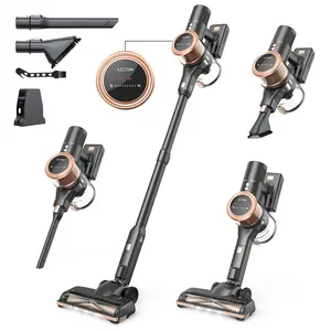 48KPa Cordless Vacuum Cleaner with 60-Min Runtime 4000mAh Battery Anti-Hair Wrap LED Display for Pet Hair Hard Floors Carpets & Cars Powerful Suction