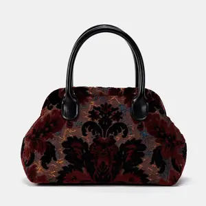 Burnout Velvet Revival Sephia Carpet Satchel