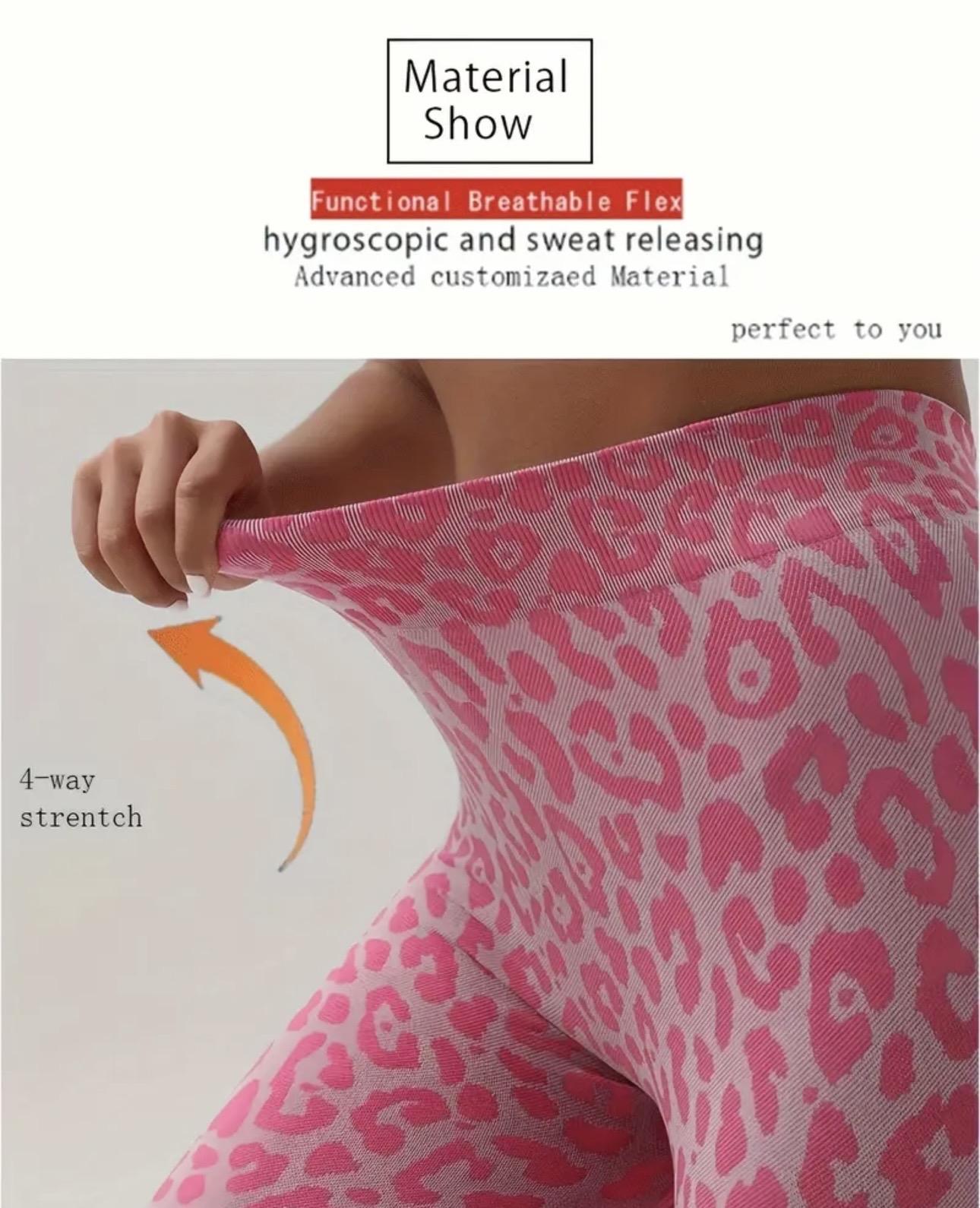 Women's Leopard Print High Waisted Yoga Pants for Butt Lifting and Tummy Control Womenwear