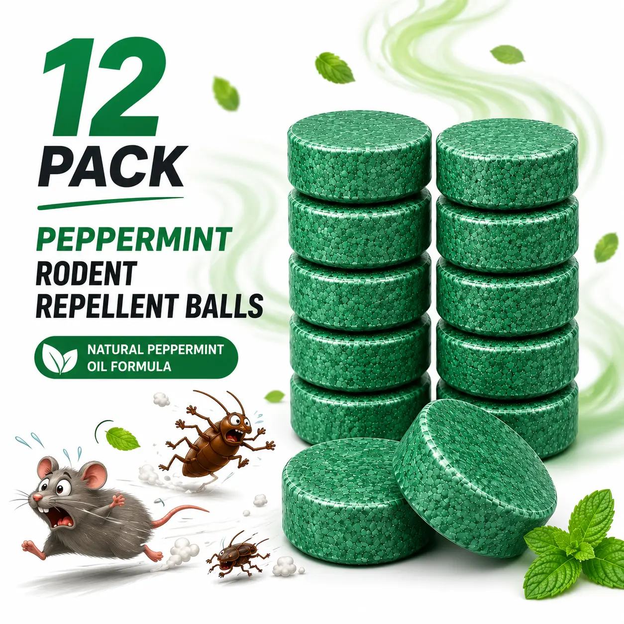 Rodent Repellent Peppermint Oil Mouse Repellent Fast Acting All-in-One Formula Deters Rats Mice Ants Eco-Friendly Cost-Effective User-Friendly Long Lasting