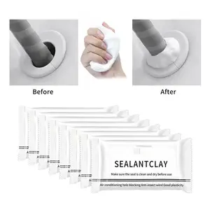 Sticky Pipe Sealant Mud 10PC | Patented Quick Dry Adhesive for Air Conditioning Hole Blocking, Anti-Insect & Windproof Home Sealing