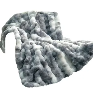 Luxurious Plush Blanket, Thick Durable Non-Woven Fabric, Ideal for Bed, Sofa, Travel, Christmas Gift, Blanket Gifts, Traditional Style, Polyester, Twin Extra Large