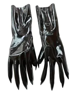 Malaysia Natural Latex Gloves, 0.4mm Thick, High Elasticity, Unisex, Rubber, Short-Length, Sensual Fashion Accessory