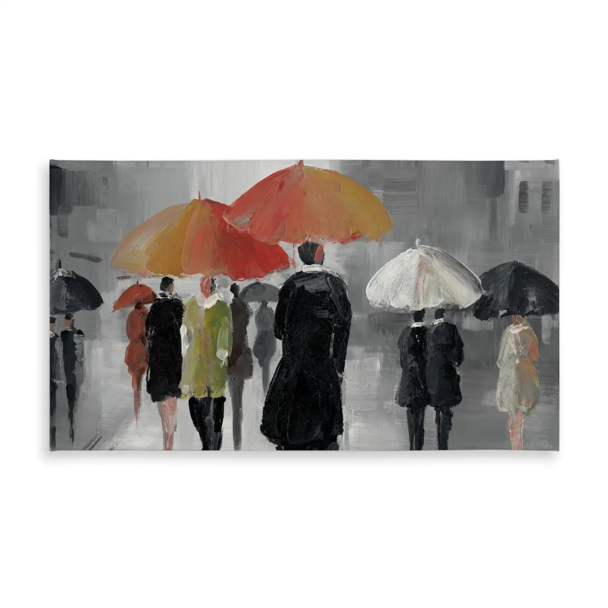 360 Stand Contemporary 58x102 in Vibrant Street Scene with Umbrellas Tablecloth, Weather Resistant, Mildew Resist, Waterproof, Outdoor Living Furniture Decor, Picnic Cover for Indoor-Outdoor Weather Resistant Tables, Weather Resistant Table, Picnic Dining