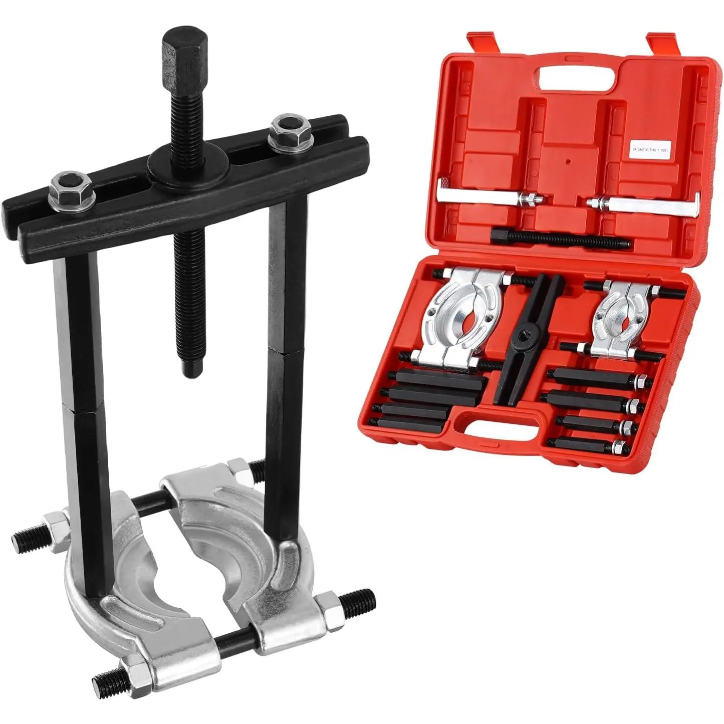 Bearing Puller Kit 14-Piece, 5 Ton Bearing Separator, Pinion Wheel Bearing Removal Kit with 2" and 3" Jaws, Bearing Separator and Puller Set, Heavy Duty Bearing Splitter Tool Kit with Case