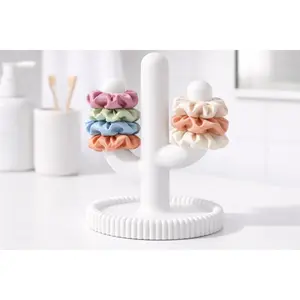 Cactus Scrunchie Holder | Hair Tie Organizer Stand, Vanity Display