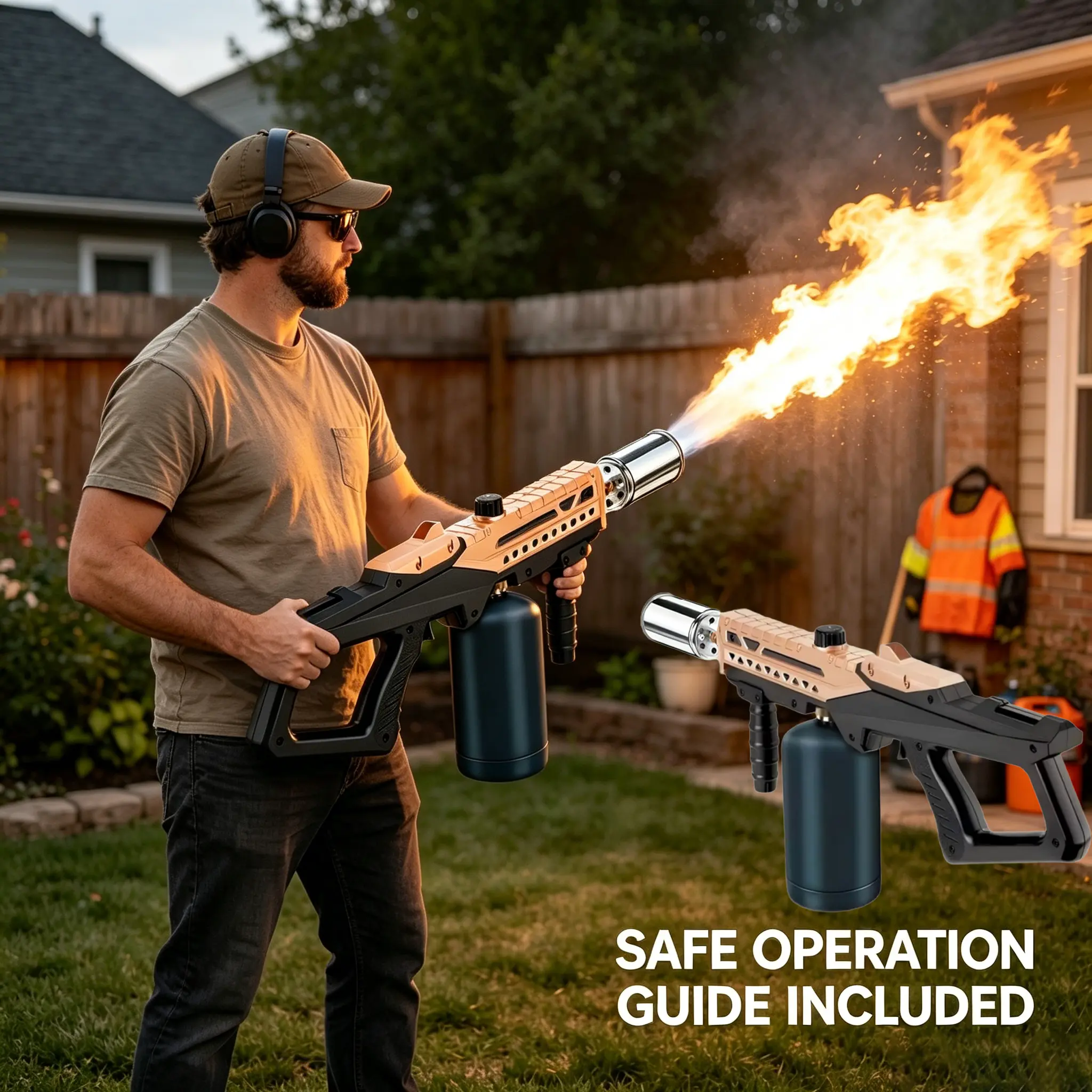 Kitchen & Propane Blow Torch - Multi-Purpose Culinary Torch for Outdoor Cooking, Campfire Starting & Grill Use | Perfect for Searing Steak, Making Creme Brulee | Ideal  Gift Idea for Grilling Enthusiasts (Gas Tank Not Included)