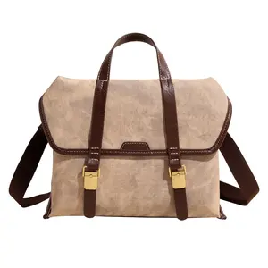 Vintage Washed Denim Satchel Backpack, Convertible Top Handle Shoulder Bag with Adjustable Straps, Casual Retro Flap Crossbody Bag for Women