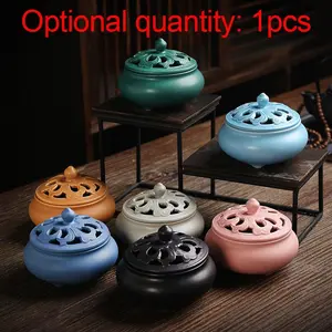 New Seven-Color Retro Wealth Incense Burner, Sandalwood Agarwood Lavender Spiral Diffuser, Home Decor Ceramic Ornament for Office Tea Room Zen Room, Home Fragrance Decor, Air Fragrance Diffuser