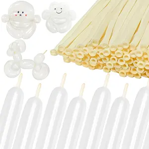260 Clear Long Balloons Thickening Skinny Latex Twisting for Arch Modeling Magic Clown Birthday Wedding Party Decorations 100pcs
