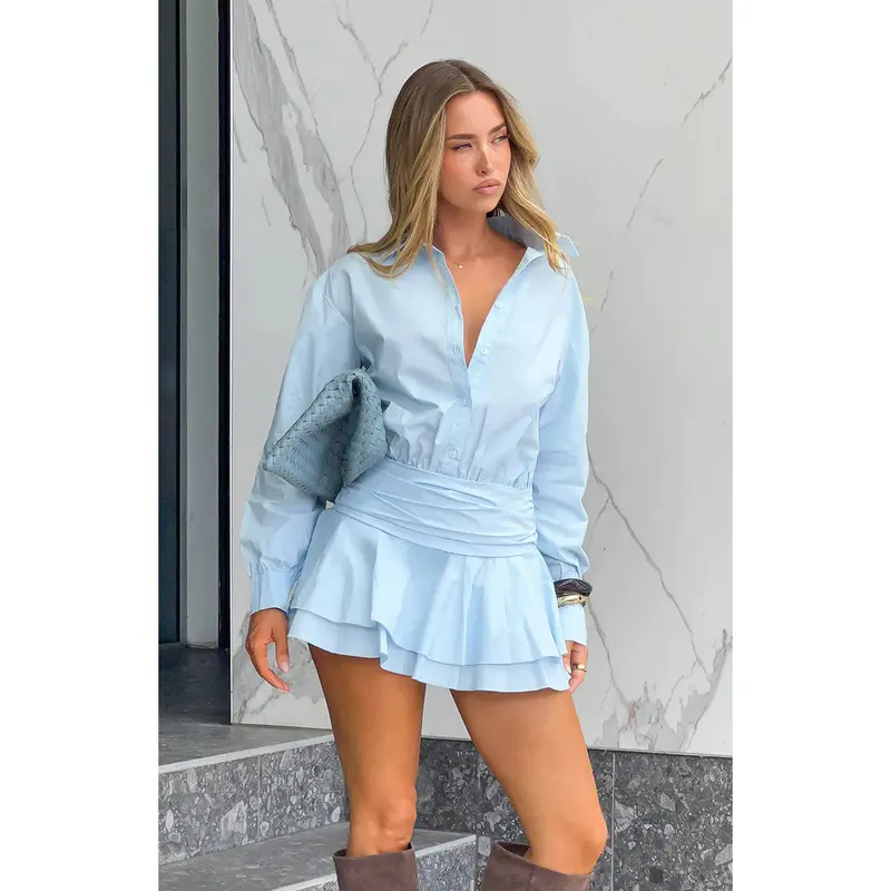 Oh polly blue long sleeved mini dress - TikTok Shop Oh polly blue long sleeved mini dress - TikTok Shop