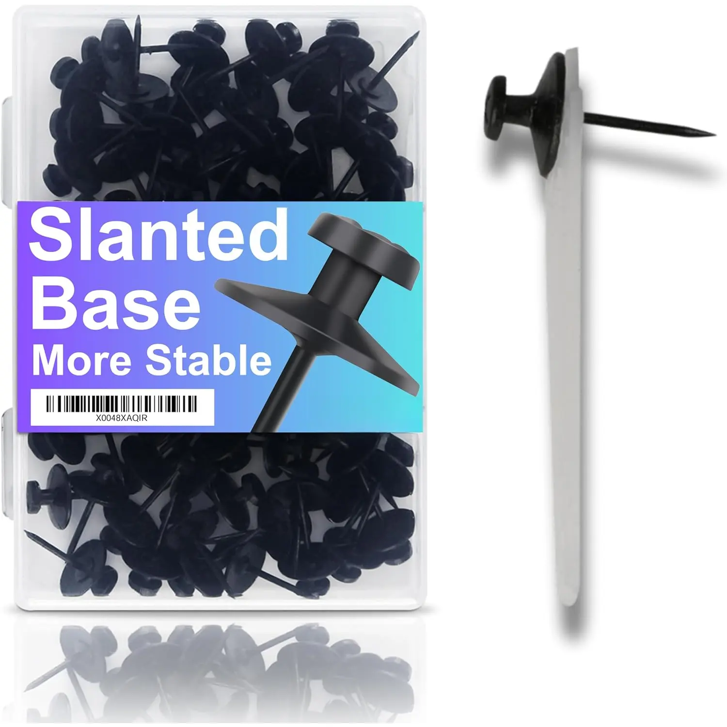50 count black thumb tacks for wall picture hangers heavy duty push pins for wall double headed thumbtacks for hanging metal wall tacks wall pins nails hooks