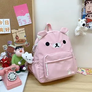 Rilakkuma Backpack Cute Little Bear Embroidered Backpack Fashion Outdoor Waterproof Bag Large-capacity Zippered Student Backpack