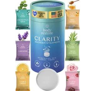 Body Restore Shower Steamers Aromatherapy 6 Pack – Fathers Day Gift for Dad, Birthday Gifts for Women & Men, Spa Stress Relief & Relaxation Self Care Gifts – Premium Clarity Essential Oil Tablets