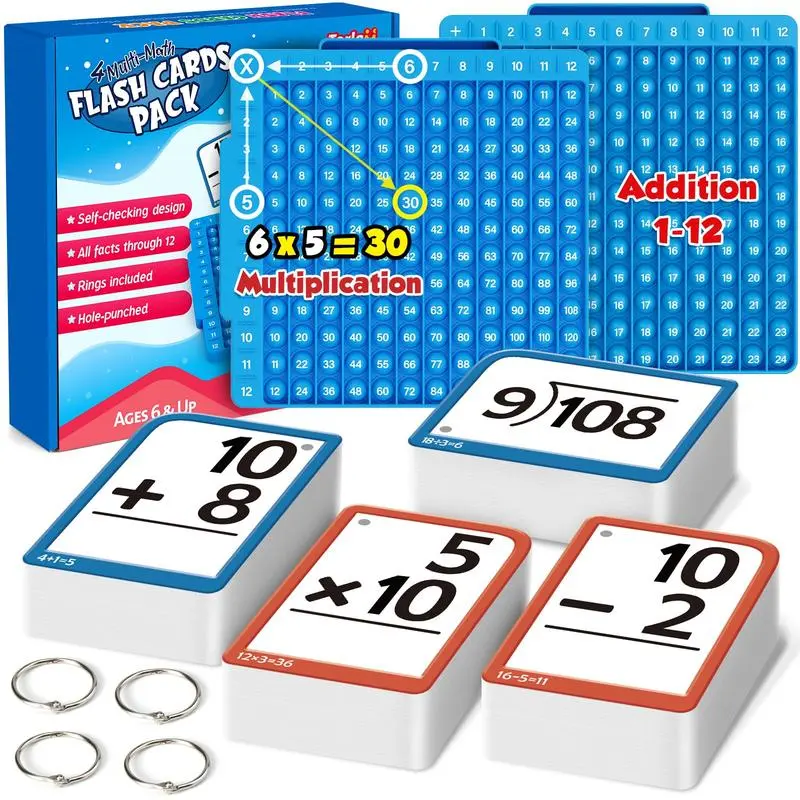 2026 The New Torlam Math Flash Cards + Math Board, Math fidget toys,Times Table Chart, POP Fidget chart  - No More Tears, Just A+ Grades! 🎒 ✨