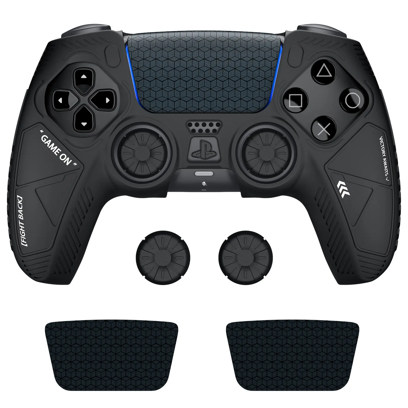 VIDPPLUING non-slip PS5 controller protective case, with thumb grip gap, non-slip silicone shell, touchpad sticker and protective film, protecting PS5 accessories, enhancing gaming experience with a matte mech feel tiktokshopspringglowup fathersdaygiftide