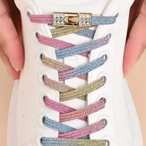 1m Diamond-Decorated Shoelace-Free Shoes, Elegant Design Without Lacing, Perfect for Stylish Footwear, Easy Wear and Comfortable Fit