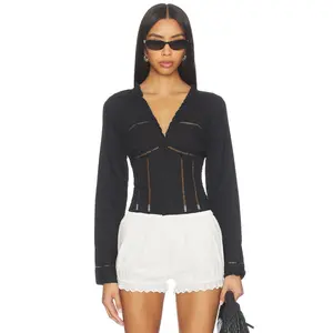 Free People Frankie Corset Top in Black