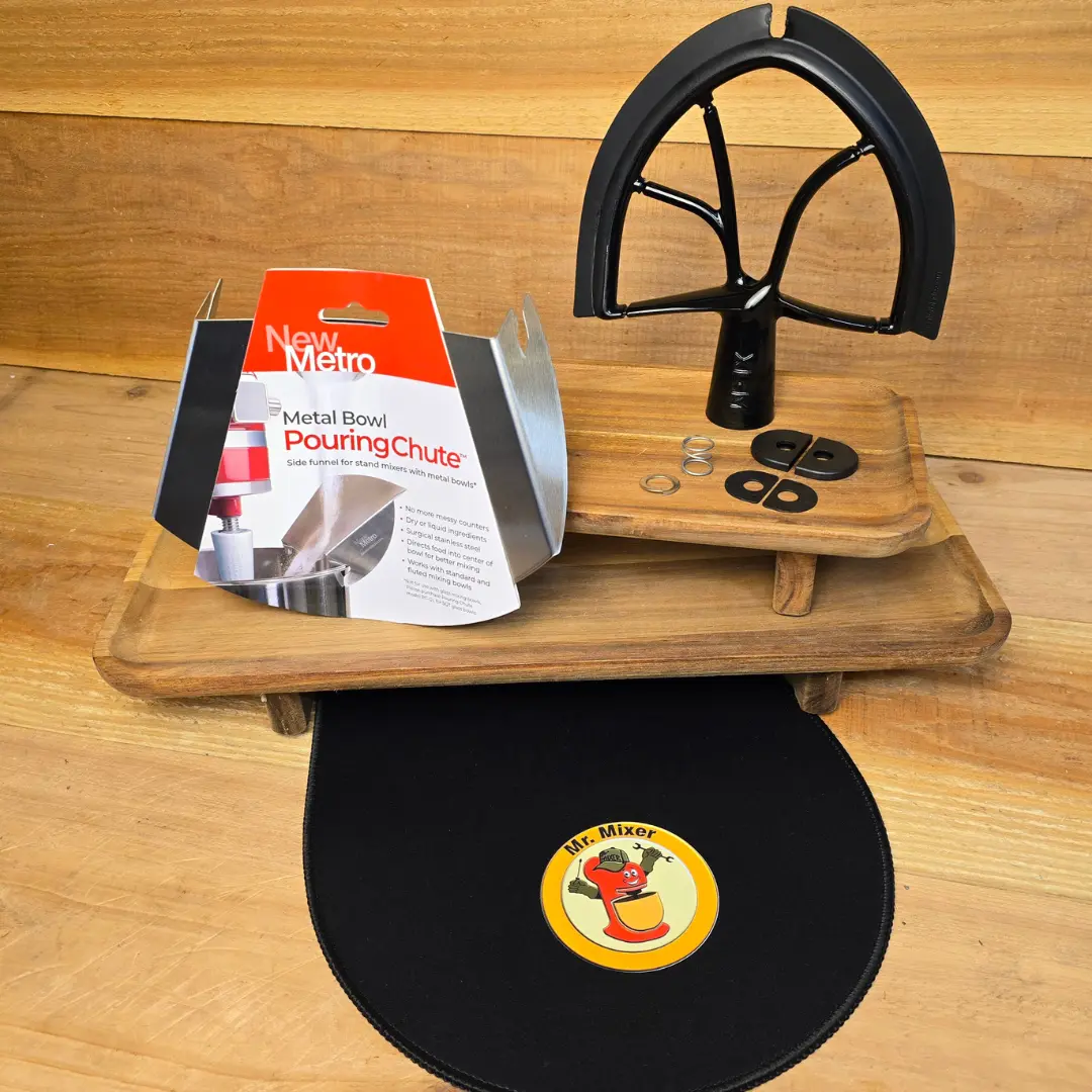 Mr Mixer Professional Bowl Raise Kitchenaid Upgrade Bundle compatible with Pro 600/5 Plus/KSM55/60/70 and 7&8qt mixers