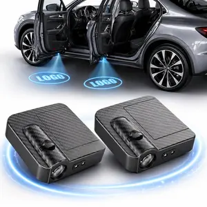 2PCS Universal Wireless Car Door LED Projector Lights | Smart Sensor Welcome Puddle Light | No Drill Easy Install logolights  #SummerVibes outdoorfun