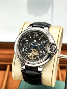 Luxury Automatic Men's Mechanical Watch, Stylish Round Analog Face with and Bands, Ideal Business or Casual Gift, Skeleton Watches, Chronograph Analog Watch