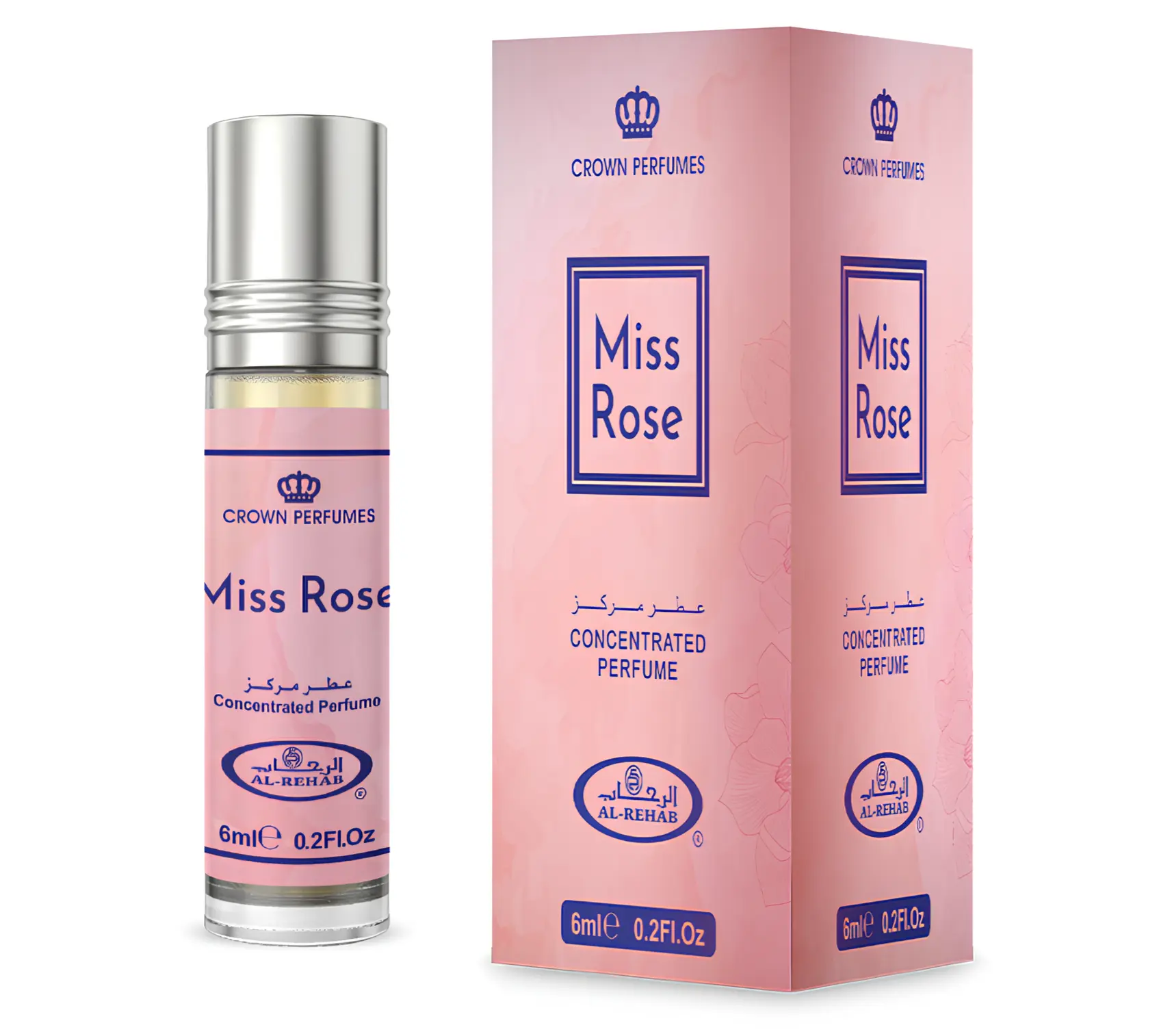 Al Rehab Miss Rose for Unisex Concentrated Perfume Oil, 0.2 Ounce