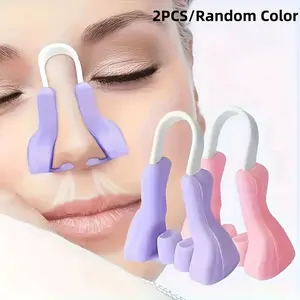 2 Pcs Breathable Nose Shaper Clips, Day & Night Wearable Nose Corrector, Silicone Nose Lifter, Facial Care Tool