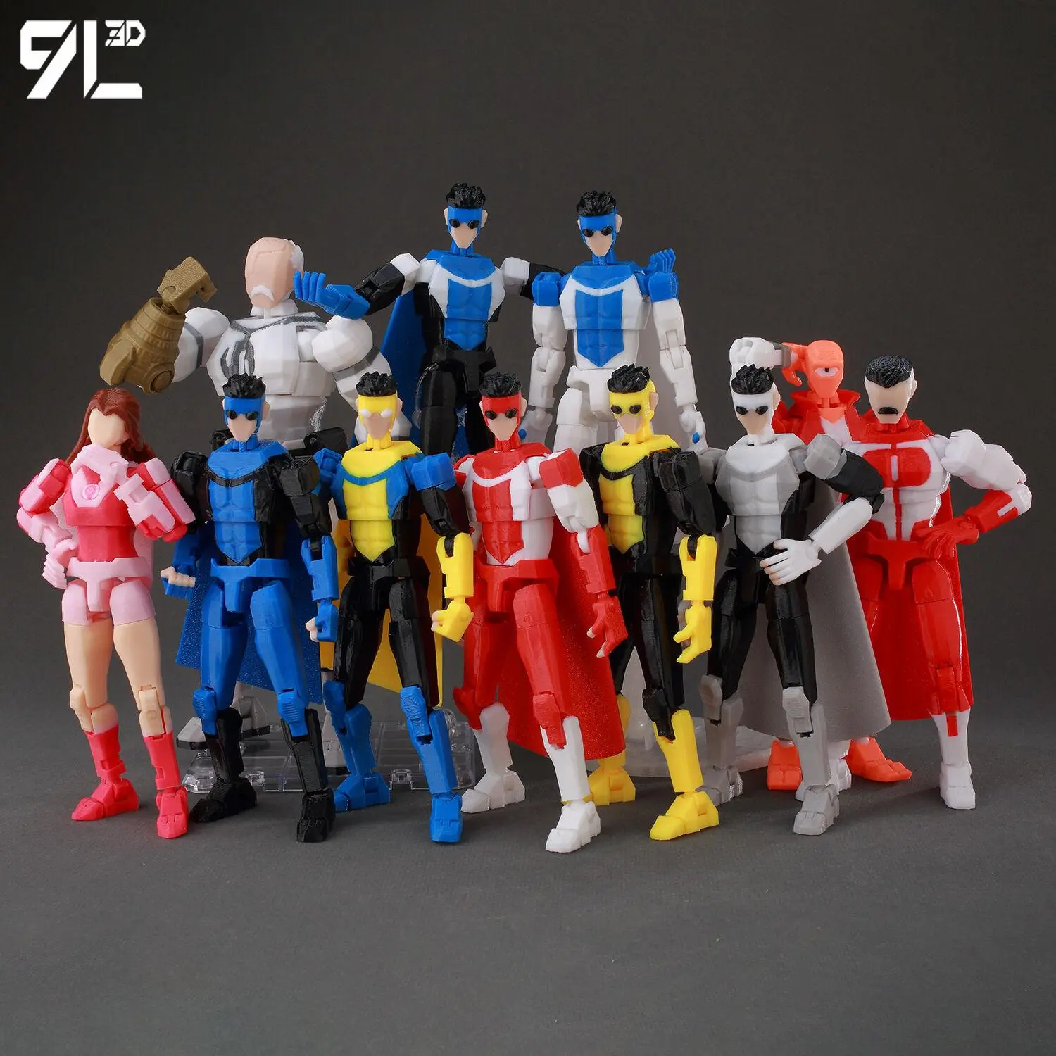 9L3D Printed Invincible Boy Lucky13 Dummy13 Conquer LEX Allen