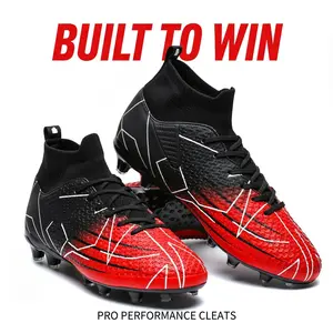 Men’s high-top gradient football shoes, professional speed shoes, non-slip, explosive, sprinting football cleats