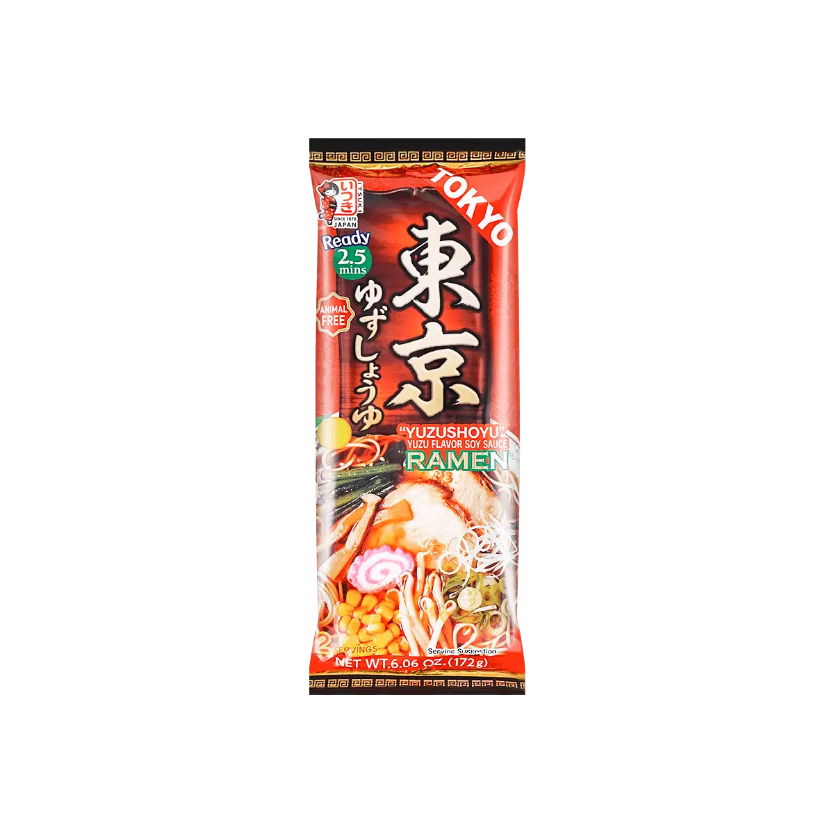 ITSUKI Tokyo Shoyu Ramen Noodles - Authentic Japanese Instant Ramen, 2 Servings, 172g