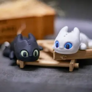 Articulating Toothless and Light furry