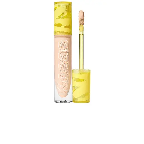 Kosas Revealer Super Creamy + Brightening Concealer - Mineral Oil-Free Cosmetic with Caffeine, Hyaluronic Acid, Aqua, Mica & More for Coverage, Blemish Treatment, Aesthetic Glow (Shade 3.5 W, All Skin Types)