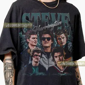 Limited Steve Harrington Vintage Shirt, Steve Harrington Gift for Woman and Man, Steve Harrington Shirt, Steve Harrington 90s Bootleg Shirt 6