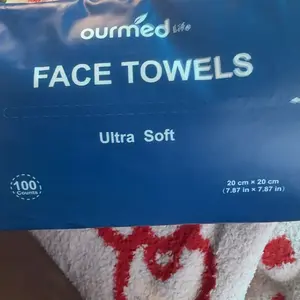 Ourmed Life Disposable Face Towels - Unscented, Lint-Free, Biodegradable, Ultra-Soft, Tear-Resistant Cleaning Towels for Sensitive Skin, Gentle for Skincare, Makeup Removal (100/300/600 Count) - Bathroom Home Supply, Girlfriend Gift
