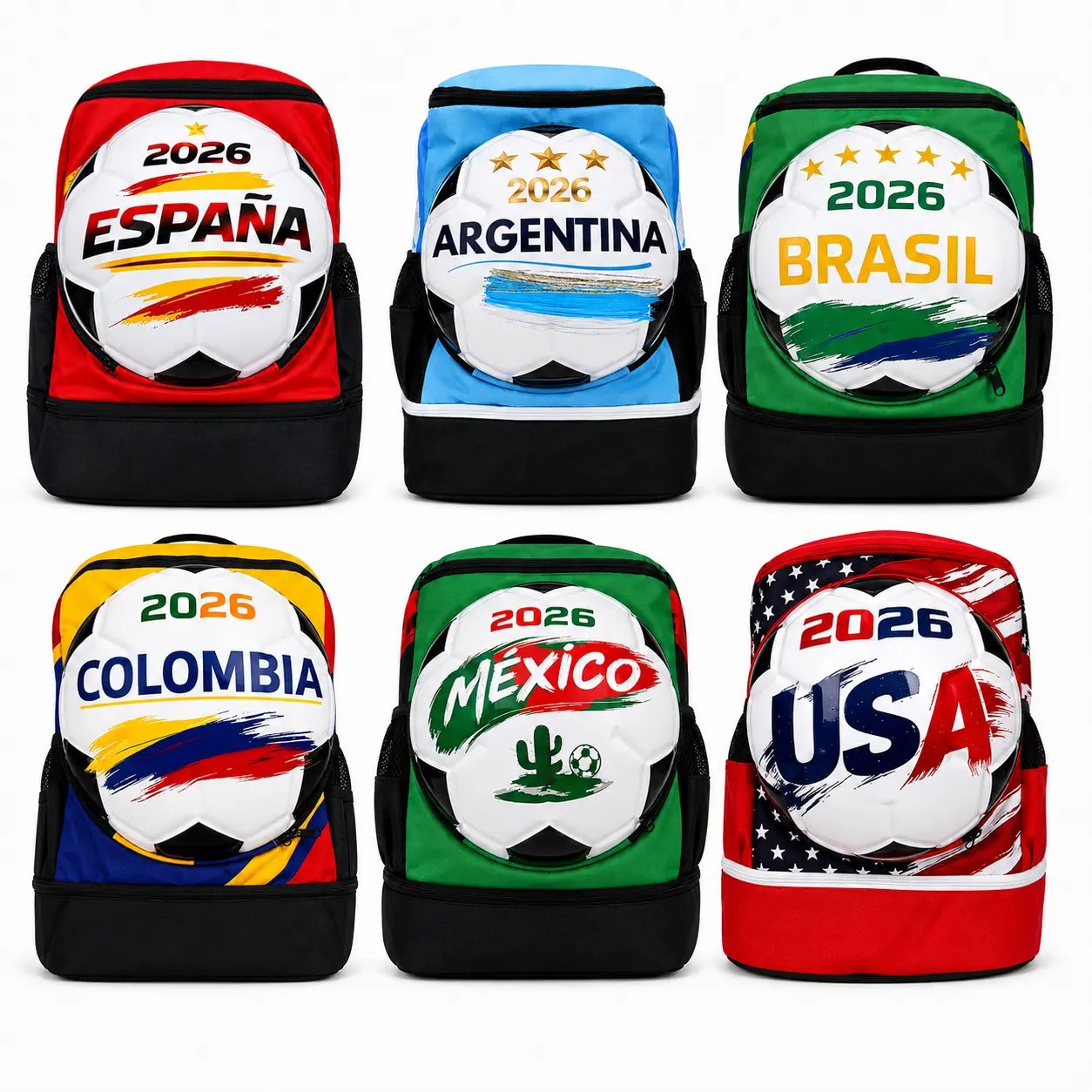 Soccer Backpack for Ball, Clothes and Shoes – Choose Your Country Design