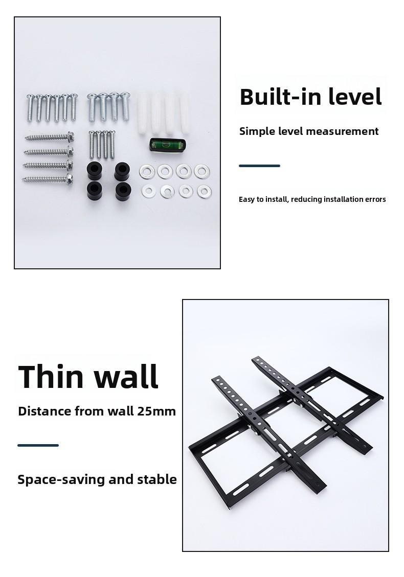 32-70 Inch TV Mount Monitor Wall Support Computer Screen Stand Fixed Bracket Suitable for Led LCD TV