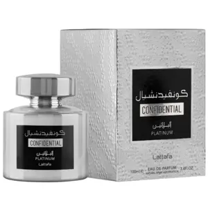 Lattafa Confidential Platinum For Unisex 3.4 Oz EDP Spray Lattafa Confidential Platinum For Unisex 3.4 Oz EDP Spray