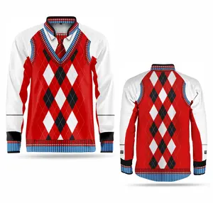 Galaxy High Quality Paintball Long Sleeve Padded Lightweight Jersey Red/White - 1011