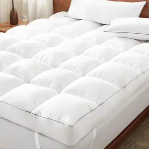 5 Inch Mattress Topper Queen for Back Pain Relief, Filled with Breathable Pillow Topper Soft Supportive Bed Mattress Pad, 80x60x5 Inch