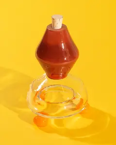 Sticky Glass Catcher #6 - Handblown Fly Catcher with Cork Lid