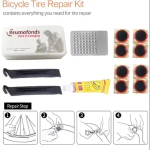 10pcs/set Bicycle Tire Repair Patch, Portable Bike Tire No Glue Adhesive Patch, Bike Repairing Tool Accessory, Bicycle Tire Repair Kit