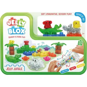 Goliath Jelly Blox Jungle Set | 25 Pieces | Toddler & Preschool Building Blocks Kids Can Squeeze, Stretch, Squish | MESH ACCREDITED | Safety Tested & Ouch-Free | Sensory Play Toy Ages 2+