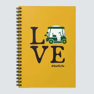 Love Golf Spiral Notebook for Golf Lovers - 118 Ruled Line Pages