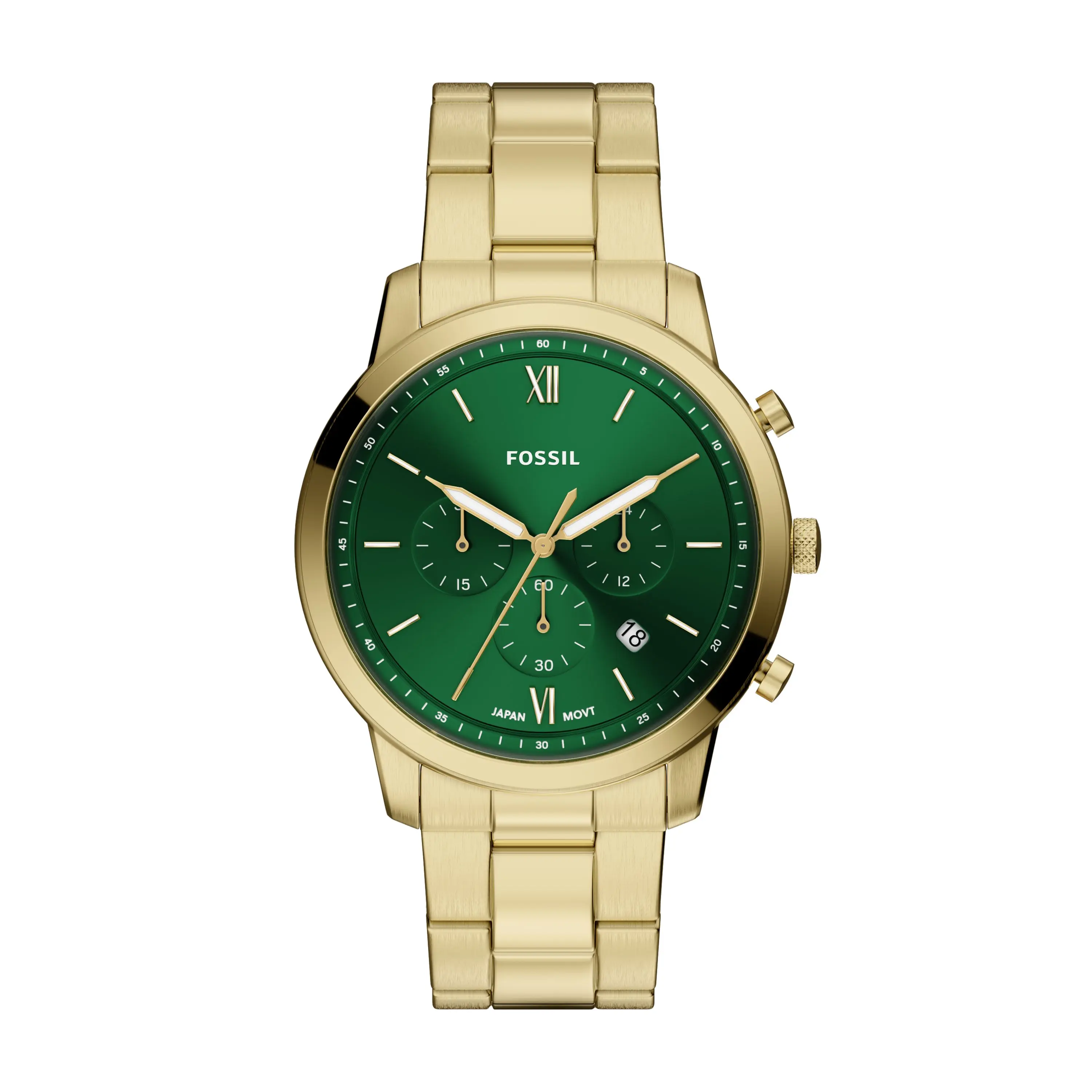 Fossil Men's Neutra 44mm Chronograph Gold-Tone Stainless Steel Watch