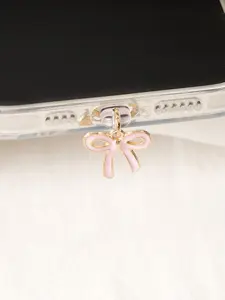 Bow Phone Charging Port Dust Plug, Protective, Protector, Compatible with iPhone & Type-C, Device Protection Cover, Casual Style, All Seasons, Accessories