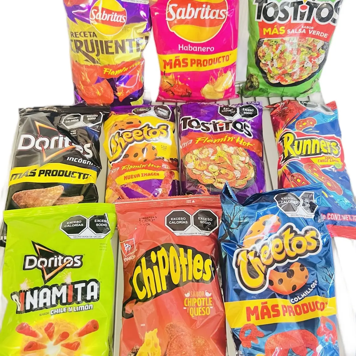 10 PACK MEXICAN CHIPS VARIADO Snack Crunchy Crispy 55-65grs 10 PACK MEXICAN CHIPS VARIADO Snack Crunchy Crispy 55-65grs