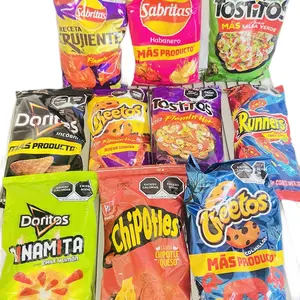 10 PACK MEXICAN CHIPS VARIADO Snack Crunchy Crispy 55-65grs