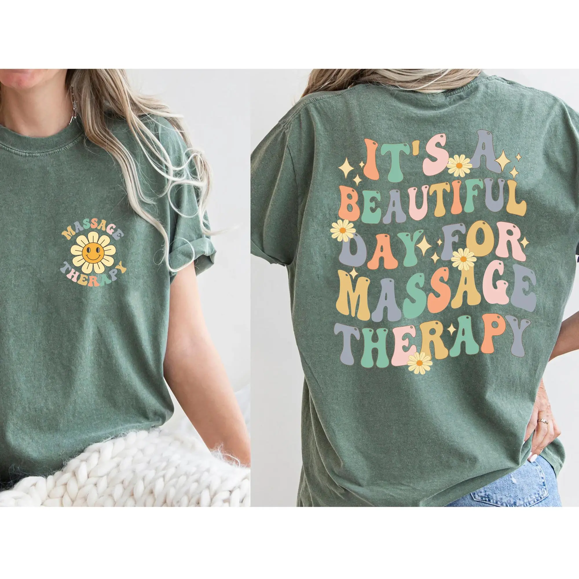 Comfort colors Retro Massage Therapy Shirt Cute Massage T-shirt Special Massage T-shirt Funny Massage T-shirt Massage Therapy T-shirt R800MassaThera